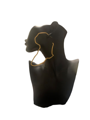 Open image in slideshow, Gold Plated Africa Hoops
